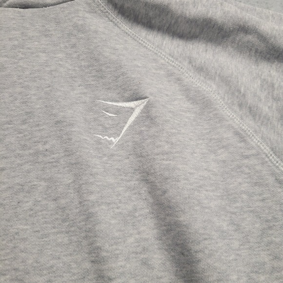 Gymshark Men's Hoodie Size S Gray Pullover Kangaroo Pocket Logo Cotton‎ Blend - Picture 3 of 9